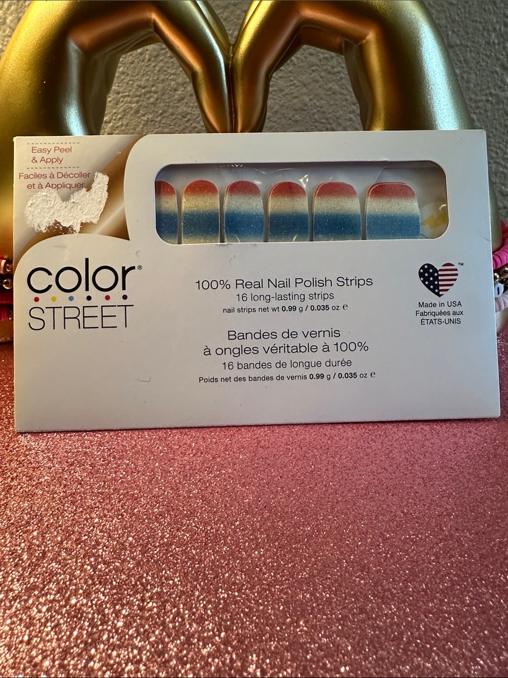 Color Street Red, White & Blue Gradient Nail Polish Strips